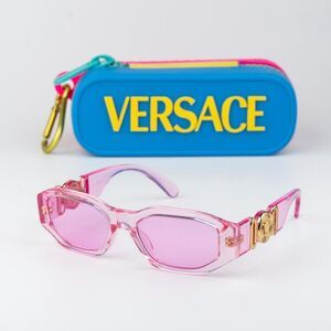 Versace KIDS Sunglasses Transparent Pink Fuchsia Rectangle VK4429U 5370/5